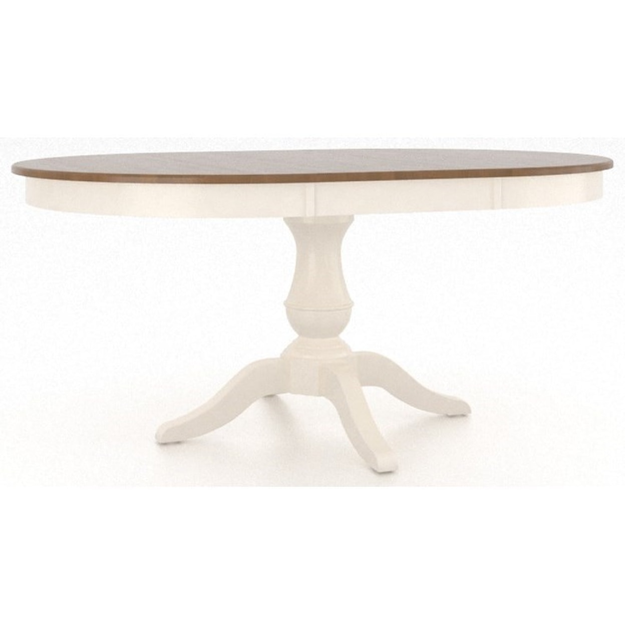 Canadel Gourmet Customizable Round Pedestal Table with Leaf