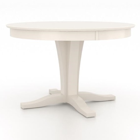 Transitional Customizable Round Table with Pedestal