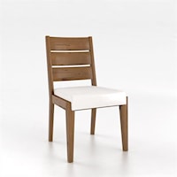 Customizable Upholstered Side Chair with Ladder Back