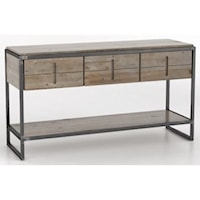 Customizable Wood Buffet with Metal Frame