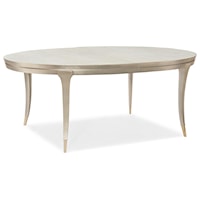 Contemporary Oval Dining Table with Leaves