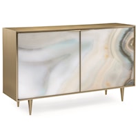 Contemporary "Extrav-Agate" Accent Chest with Faux Agate Doors
