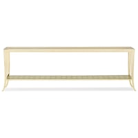 The "In a Holding Pattern" Console Table in Whisper of Gold Finish