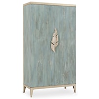 The "Watercolours" Armoire with Metallic Palm Frond Hardware