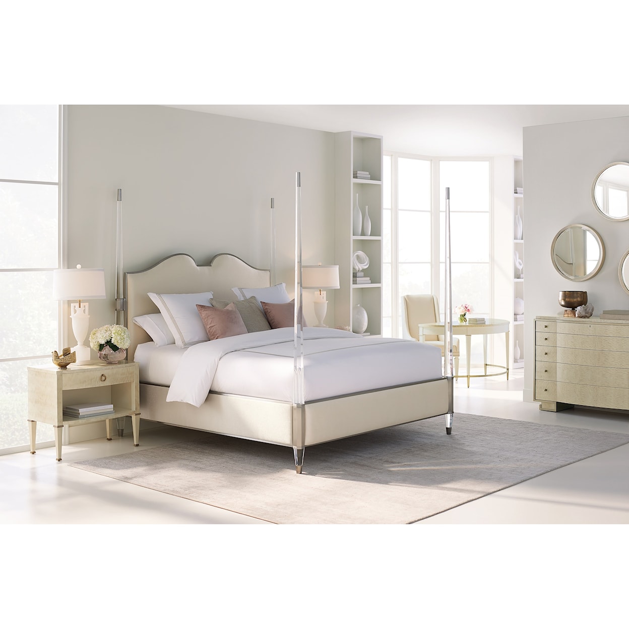 Caracole Caracole Classic The Post is Clear King Upholstered Bed