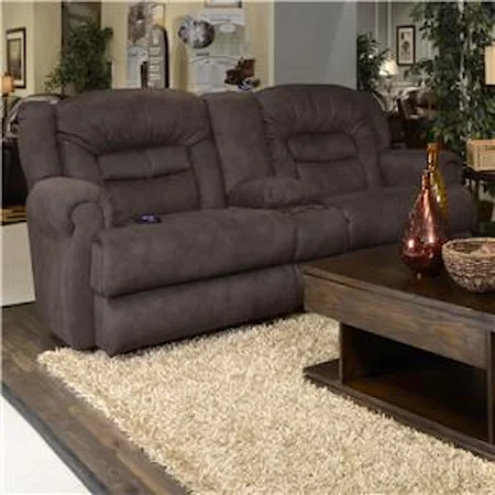 Reclining  Loveseat with Storage Console and Cupholders