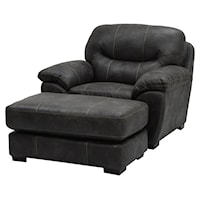 Chair and a Half and Ottoman Set for Living Rooms and Family Rooms