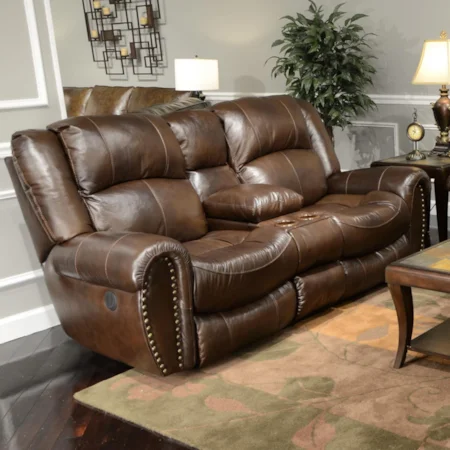 Transitional Lay Flat Reclining Love Seat