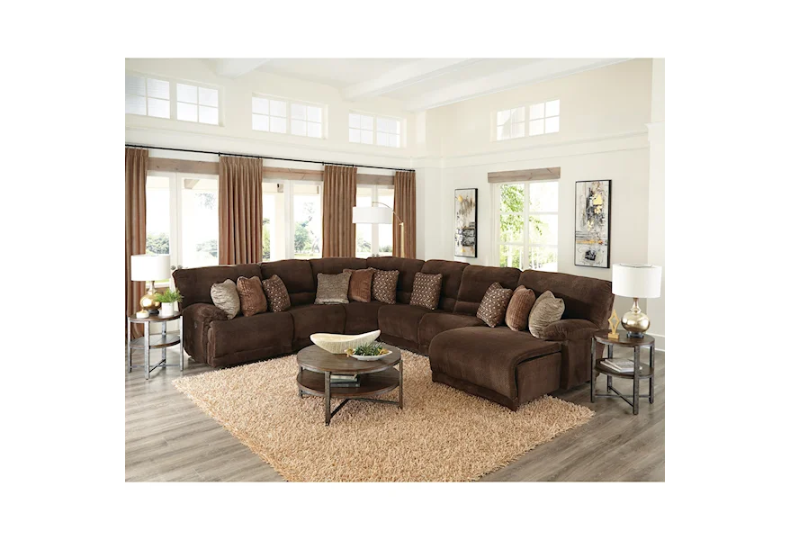281 Burbank Power Reclining Sectional by Catnapper at Z & R Furniture