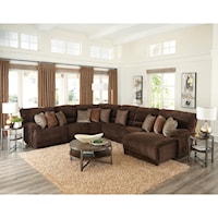 Casual 7-Piece Power Reclining Sectional Sofa with USB Port