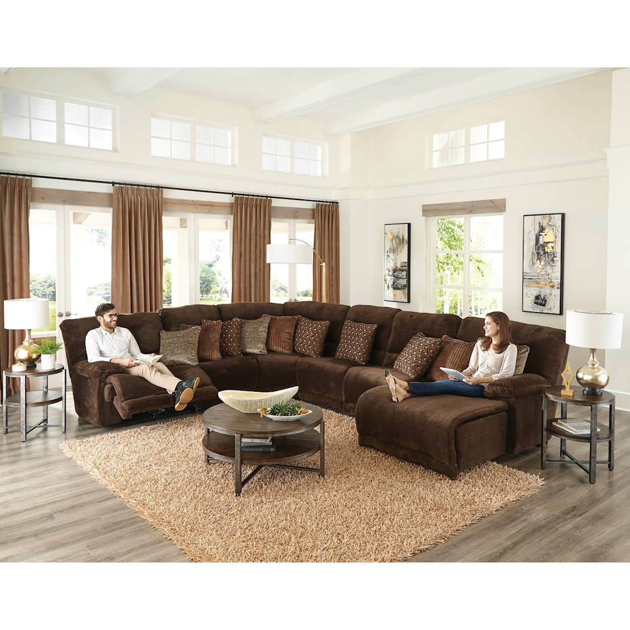 Catnapper 281 Burbank 7-Piece Power Reclining Sectional