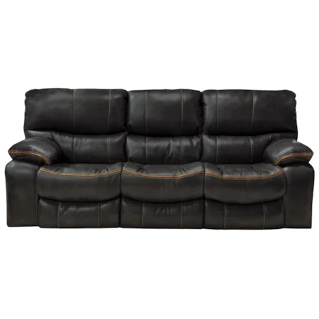 Power Lay Flat Reclining Sofa with Welt Stitching