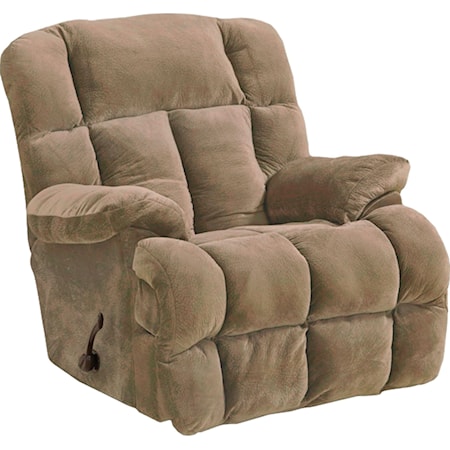 Power Lay Flat Chaise Recliner with Large Comfort Tufts