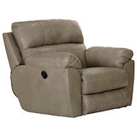 Leather Match Power Lay Flat Recliner