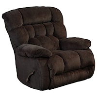 Casual Rocker Recliner with Pillow Arms