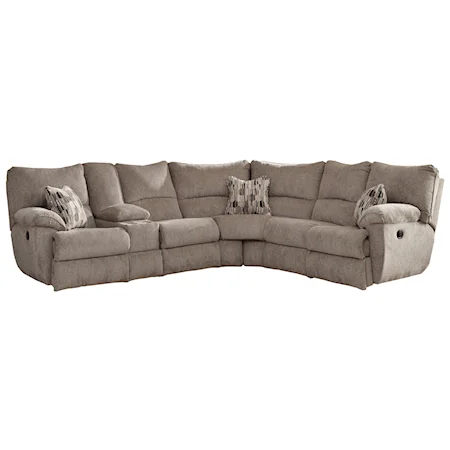 Lay Flat Sectional Sofa with Storage Console