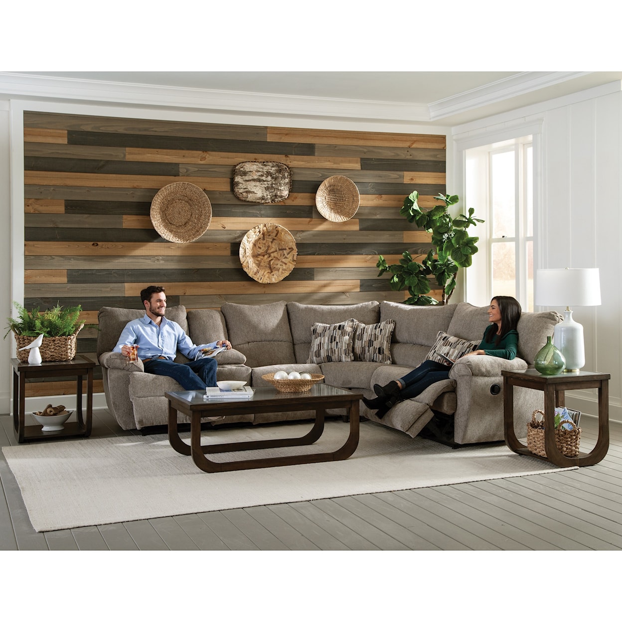 Carolina Furniture 225 Elliott Power Lay Flat Sectional