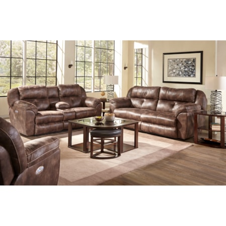Pwr. Headrest Lay Flat Rec. Sofa w/ Lumbar
