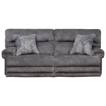 Power Headrest Power Lay Flat Reclining Sofa with Extended Leg Rest and USB Ports