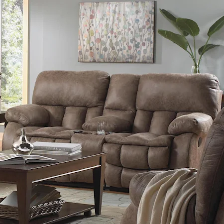 Power Reclining Loveseat with Storage Console
