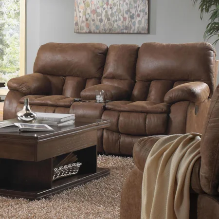 Power Reclining Loveseat with Storage and Heat/Massage