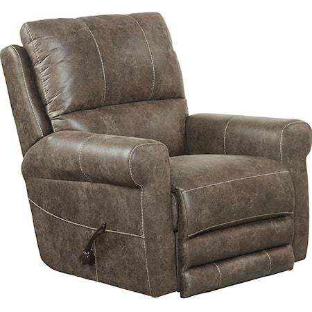 Swivel Glider Recliner with Contrast Sitiching