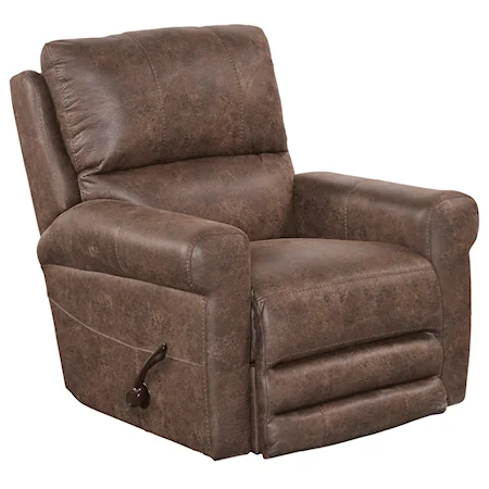 Swivel Glider Recliner with Contrast Sitiching