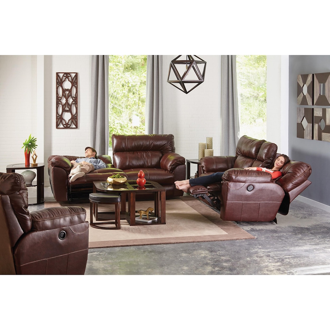 Catnapper 434 Milan Lay Flat Reclining Sofa