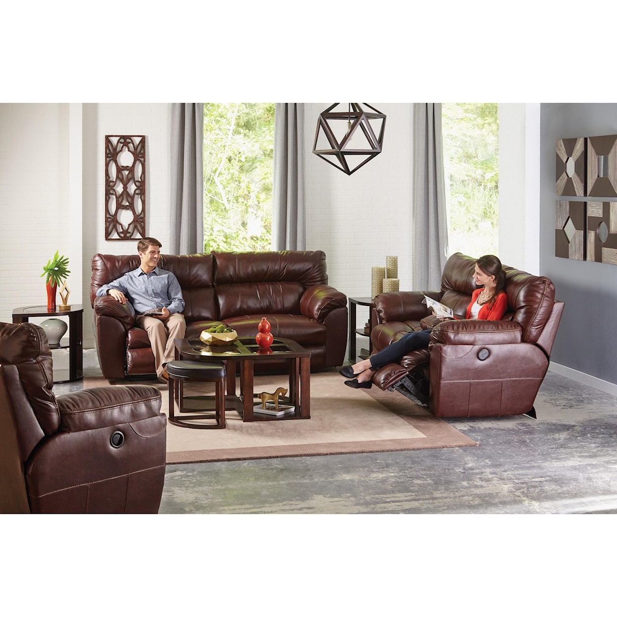 Catnapper 434 Milan Lay Flat Reclining Sofa