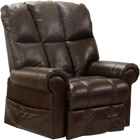 Transitional Power Lift Full Lay-Out Recliner