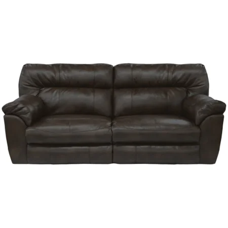 Casual Extra Power Wide Reclining Sofa with Tall Back