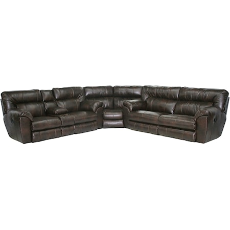 Power Reclining Sectional with Left Console