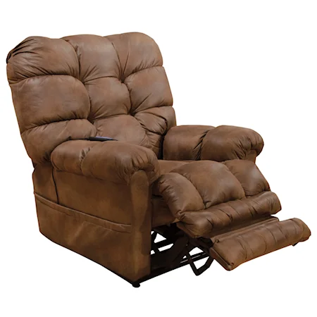 Casual Power Lift Recliner with Extended Ottoman