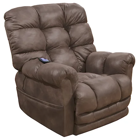 Casual Power Lift Recliner with Extended Ottoman