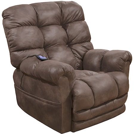 Casual Power Lift Recliner with Extended Ottoman