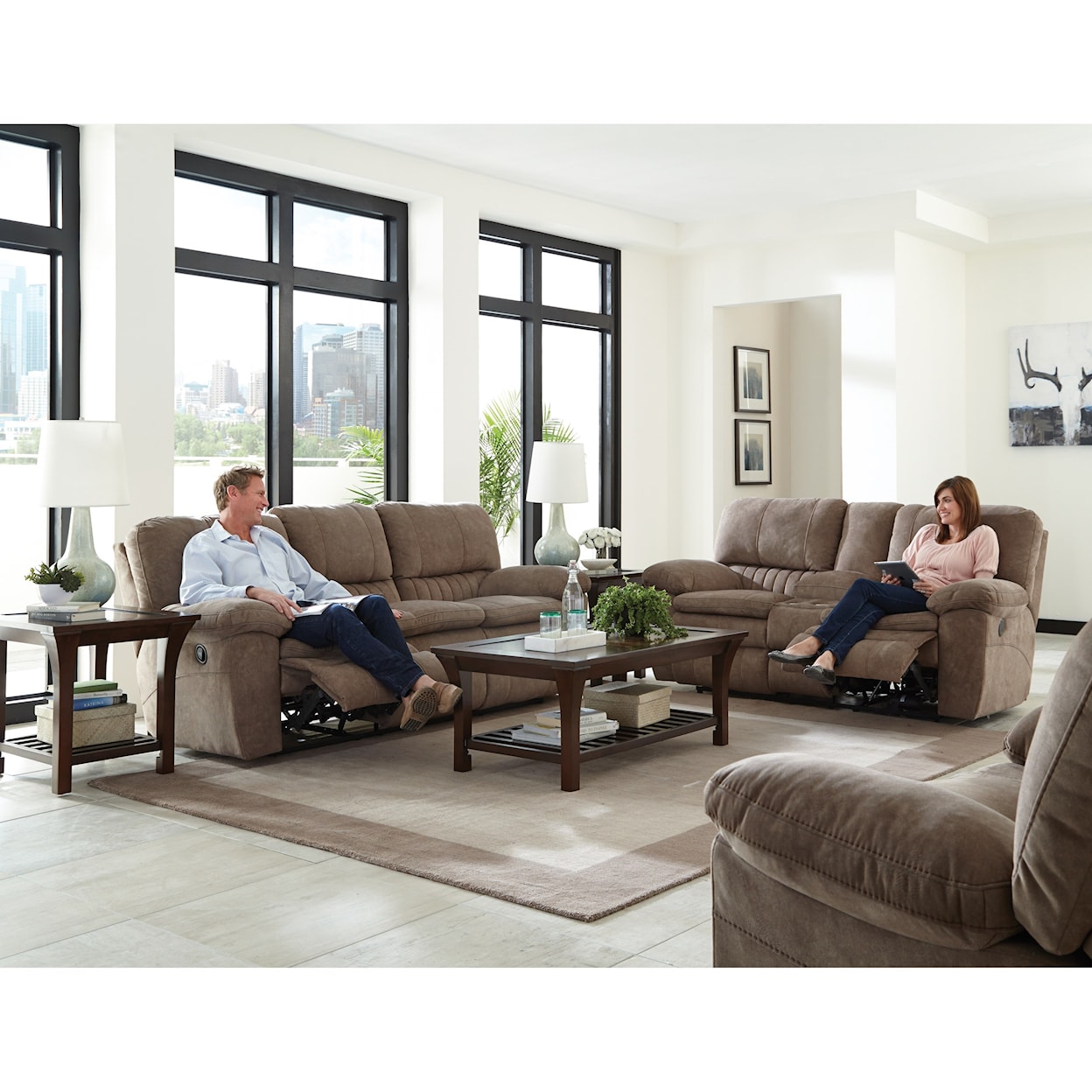 Carolina Furniture 240 Reyes Power Lay Flat Reclining Sofa