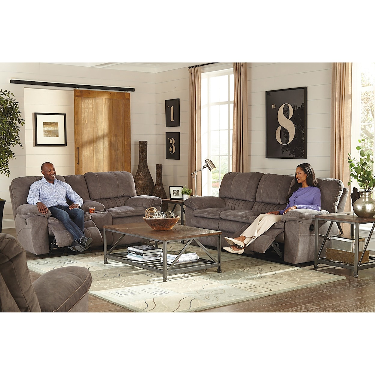 Catnapper 240 Reyes Lay Flat Reclining Sofa