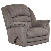 Casual Lay Flat Rocker Recliner with Extended Footrest