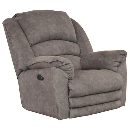 Casual Power Lay Flat Rocker Recliner with USB Charging Port and Extended Footrest