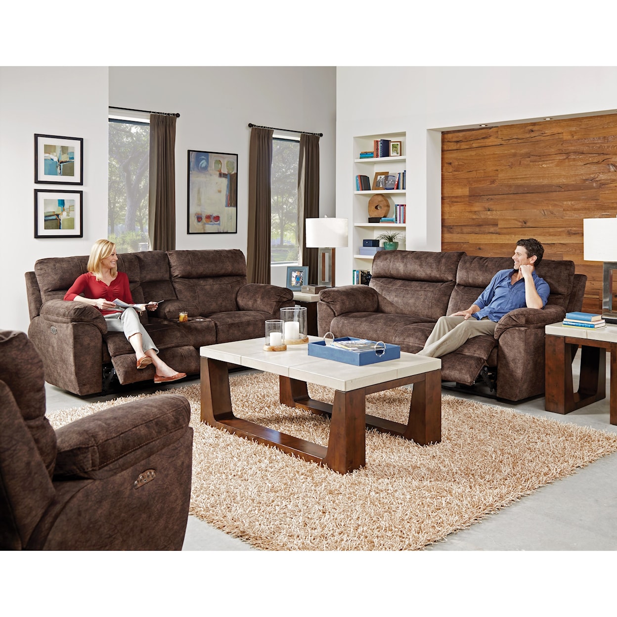 Carolina Furniture 222 Sedona Power Lay Flat Reclining Sofa