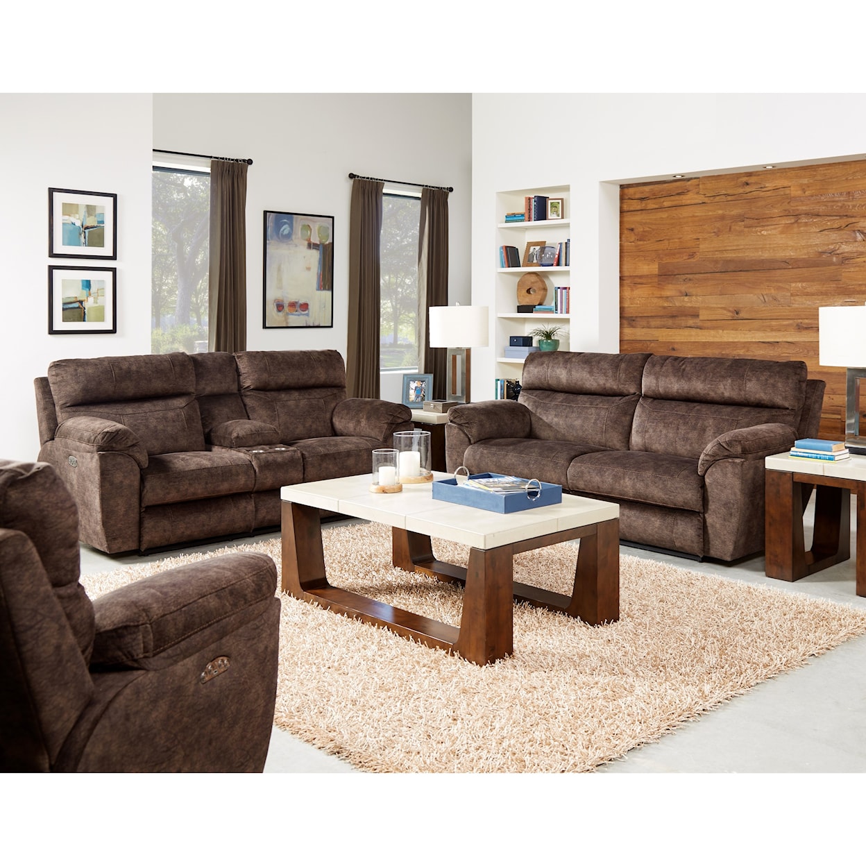 Carolina Furniture 222 Sedona Power Lay Flat Reclining Loveseat