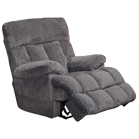 Casual Lay Flat Power Recliner with Power Headrest and Lumbar