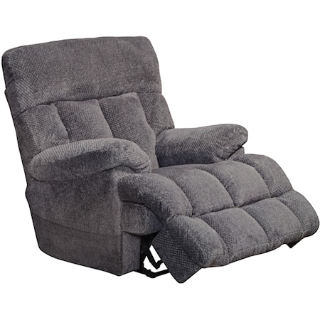 Casual Lay Flat Power Recliner with Power Headrest and Lumbar