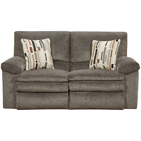 Causal Reclining Loveseat with Pillow Arms