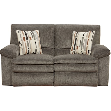 Causal Power Reclining Loveseat with Pillow Arms