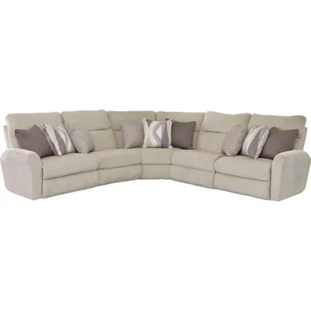 Reclining L-Shaped Sectional with Channel Back