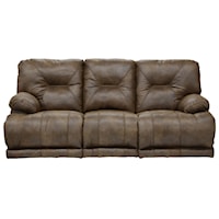 Lay Flat Reclining Sofa with Padded Arms