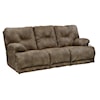 Carolina Furniture 438 Voyager Power Lay Flat Reclining Sofa and Table