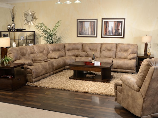 Power Lay Flat Reclining Sectional Seating