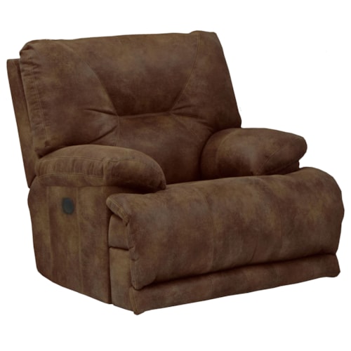 Power Lay Flat Recliner with Pillow Arms
